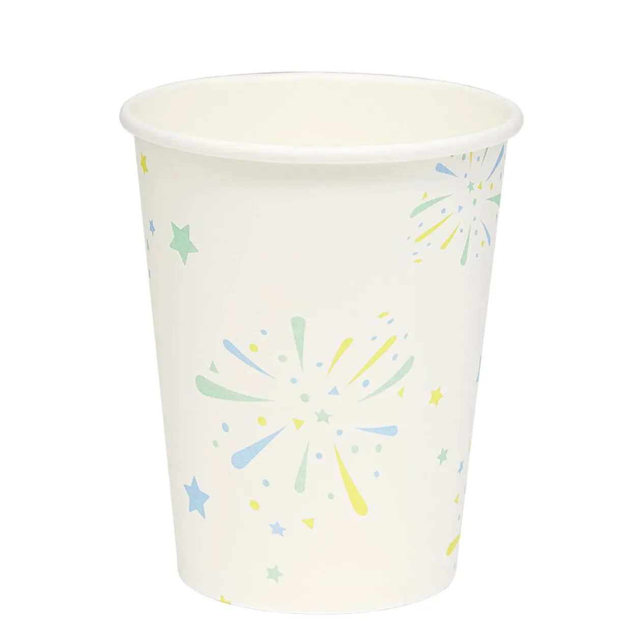 Gobelet en carton motif feux d'artifice x 8