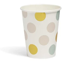 Gobelet en carton rose, vert et doré à poids x 8