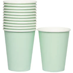 Gobelet en carton vert aqua 36 cl x12