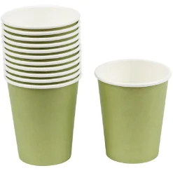 Gobelet en carton vert 25cl x12