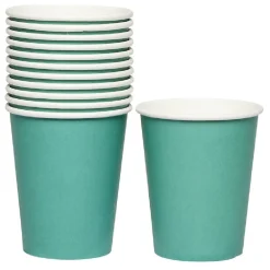 Gobelet en carton vert émeraude 25 cl x12