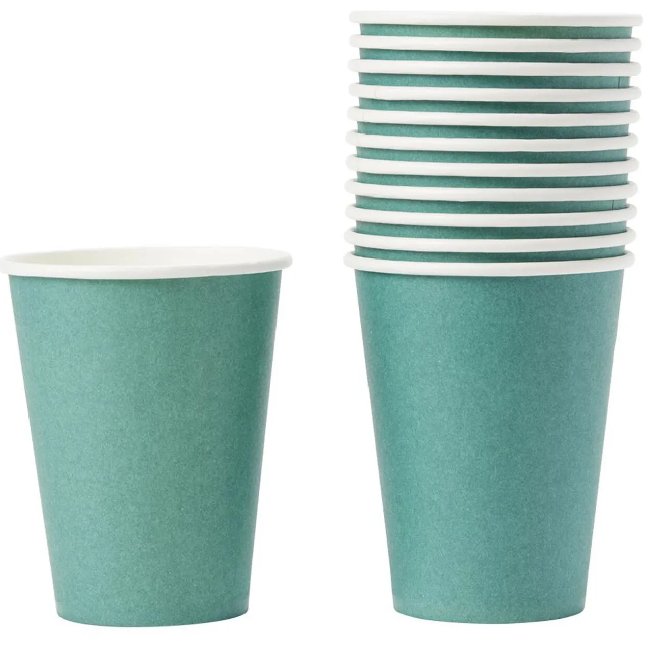 Gobelet en carton vert émeraude 35 cl x12