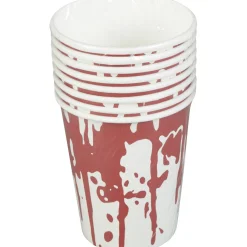 Gobelet Halloween imprimé sang blanc et rouge x8