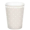 Gobelet jetable design napperon beige x10