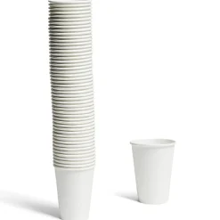 Gobelet jetable en carton uni blanc x50