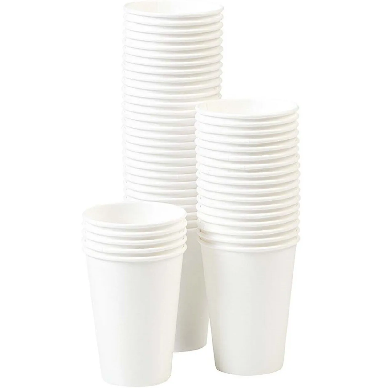 Gobelet jetable en carton uni blanc x50