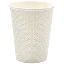 Gobelet jetable motif losange gris et blanc 25 cl x10