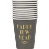 Gobelet jetable noir design Happy New year x10