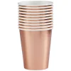 Gobelet jetable uni rose doré 25 cl x10