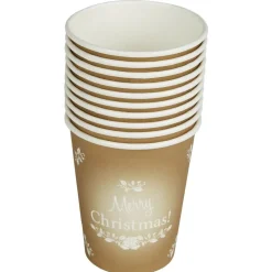 Gobelet motif houx d'or x10