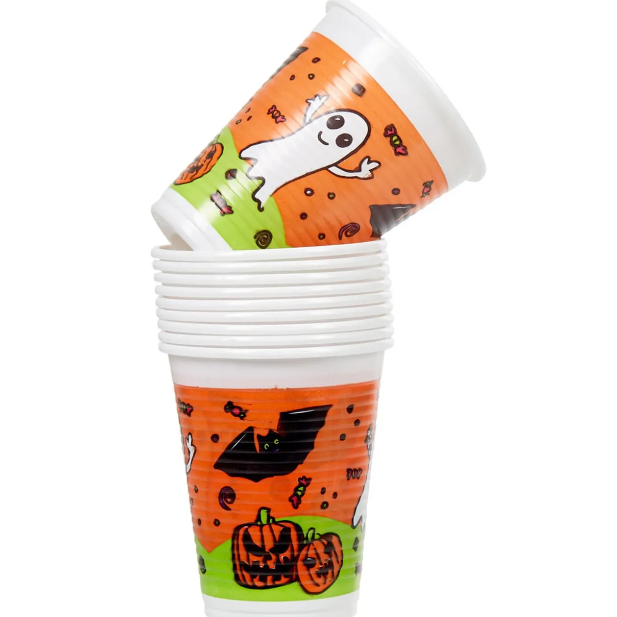 Gobelet multicolore design fantôme x10