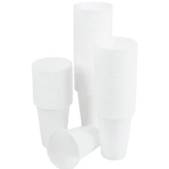 Gobelet plastique blanc réutilisable x100