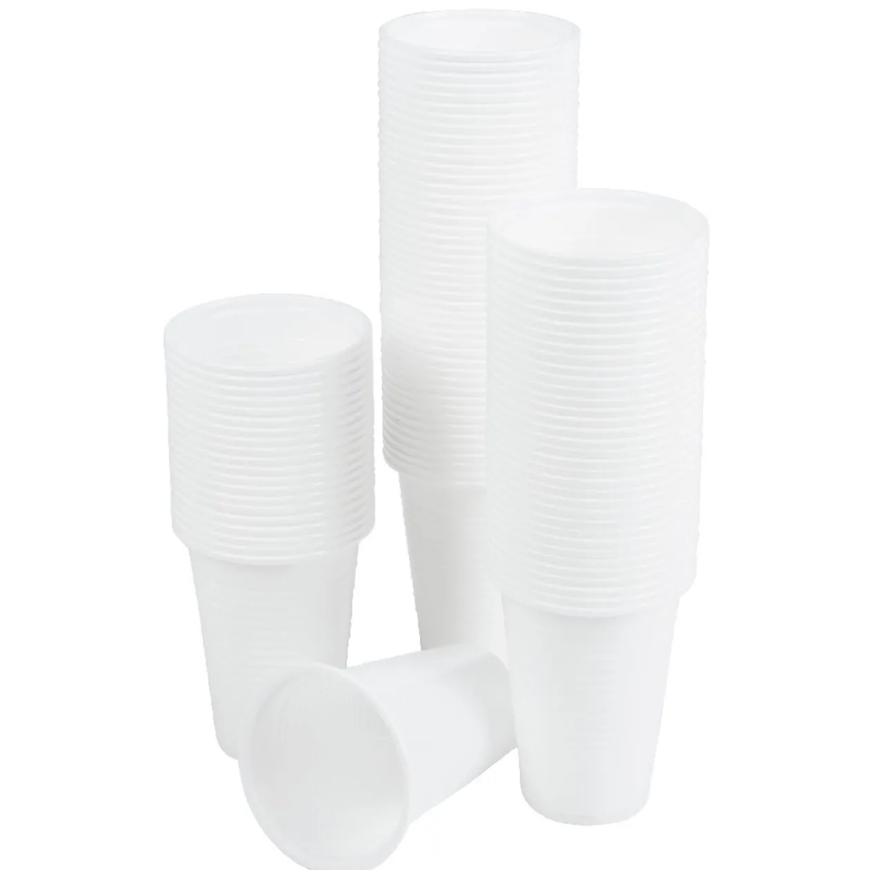 Gobelet plastique blanc réutilisable x100