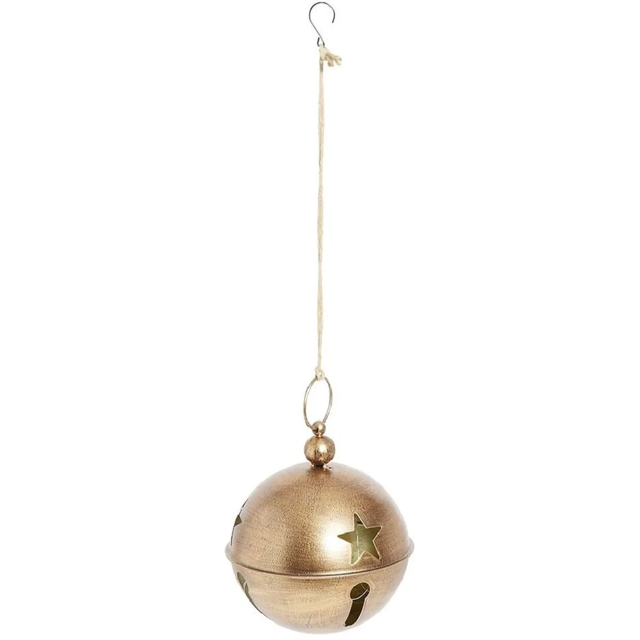 Grelot lumineux à suspendre doré Ø21cm