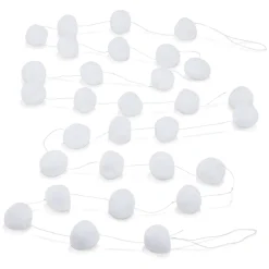Guirlande 30 boules de neige blanc 1,8 m
