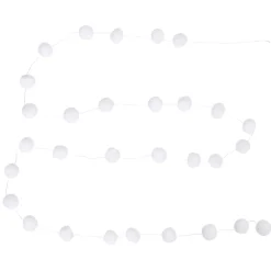Guirlande 30 boules de neige blanc 1,8 m