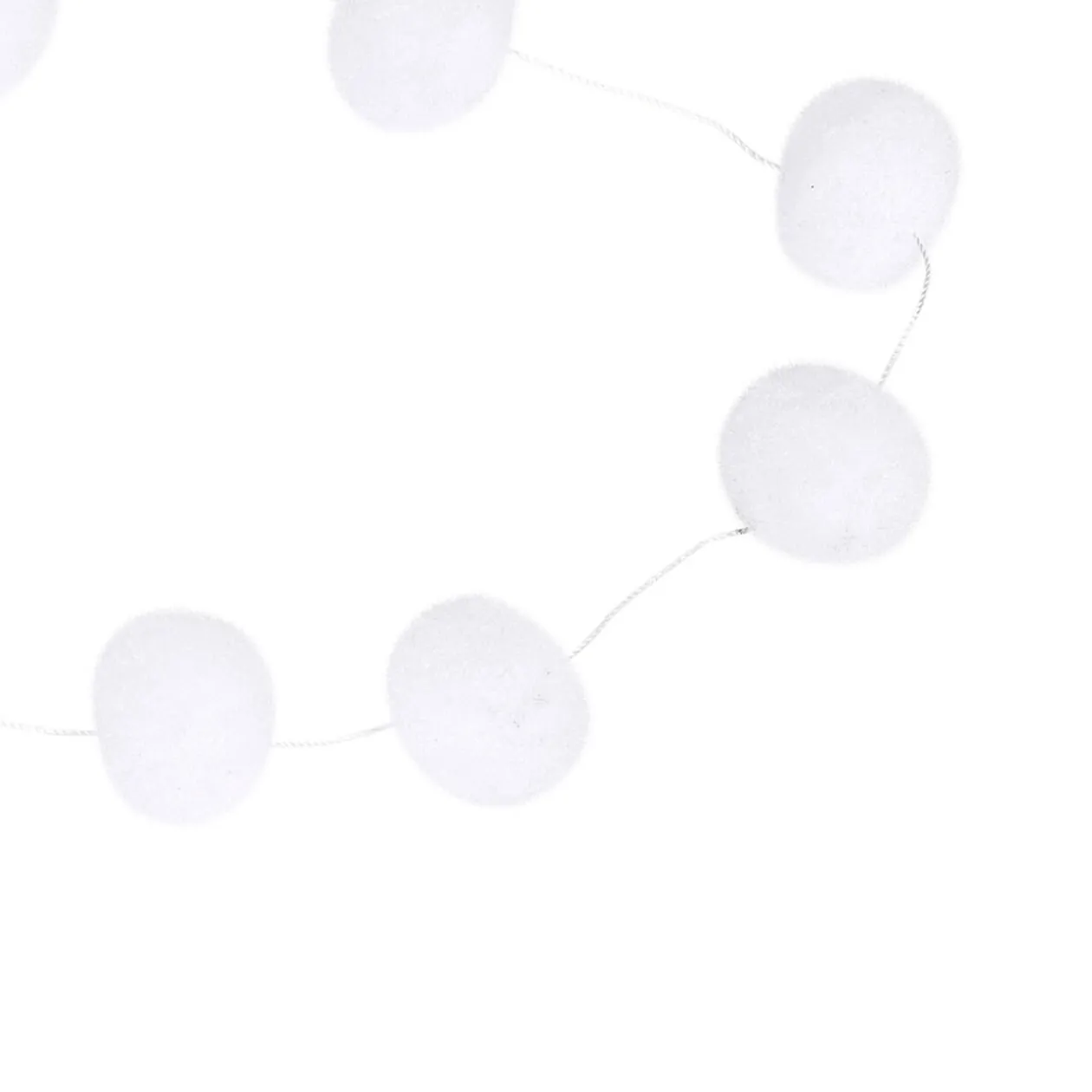 Guirlande 30 boules de neige blanc 1,8 m