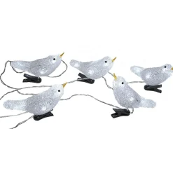 Guirlande 5 oiseaux lumineuse solaire extérieur 30 LED