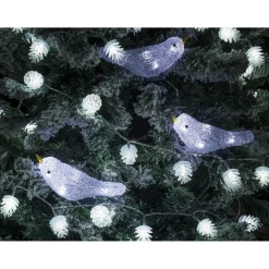 Guirlande 5 oiseaux lumineuse solaire extérieur 30 LED