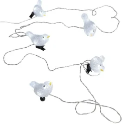 Guirlande 5 oiseaux lumineuse solaire extérieur 30 LED