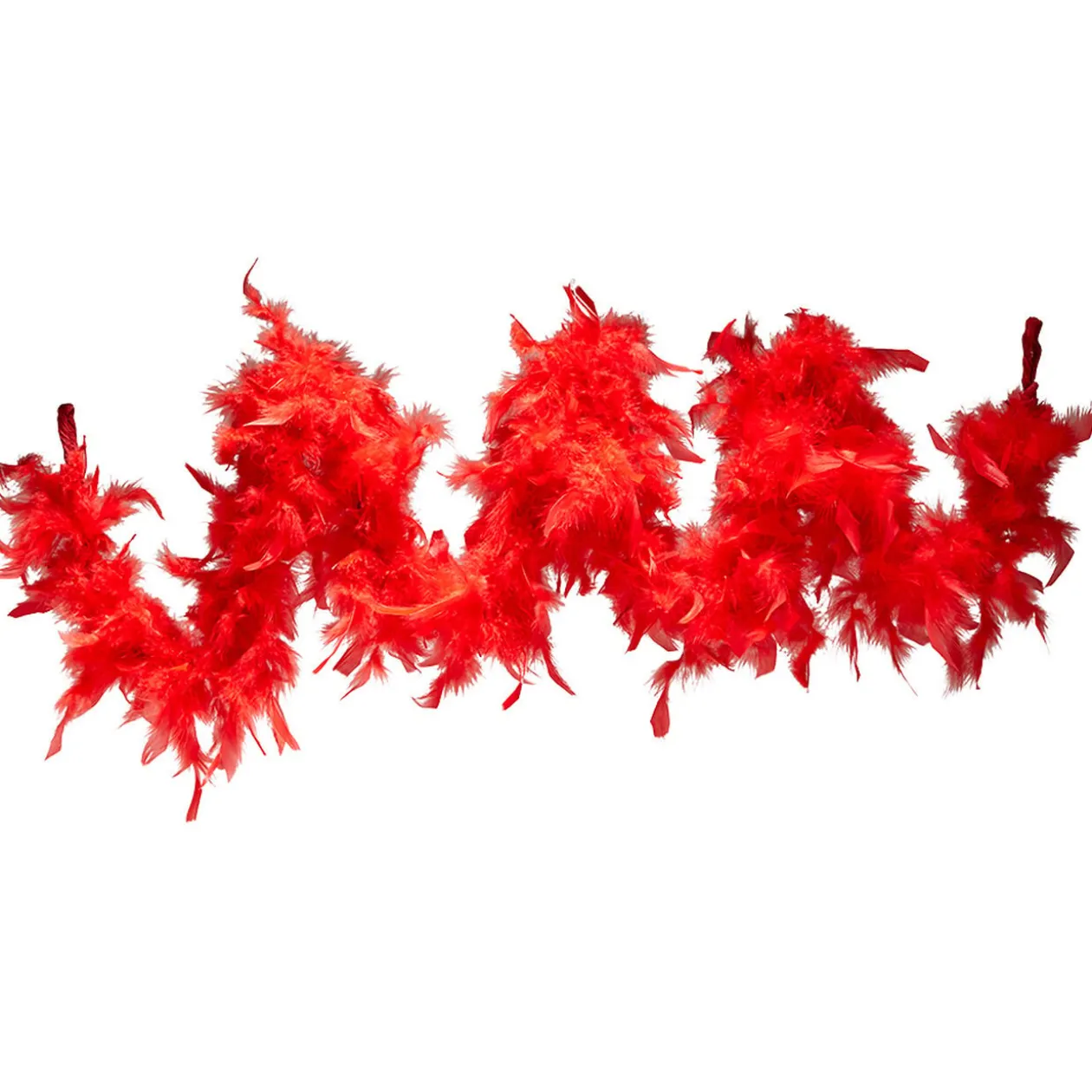 Guirlande boa plume boa rouge