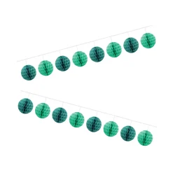 Guirlande boule papier vert 4 m