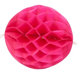 Guirlande boules en papier roses fuchsia