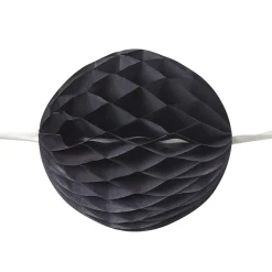 Guirlande de 15 boules en papier noires 5 m