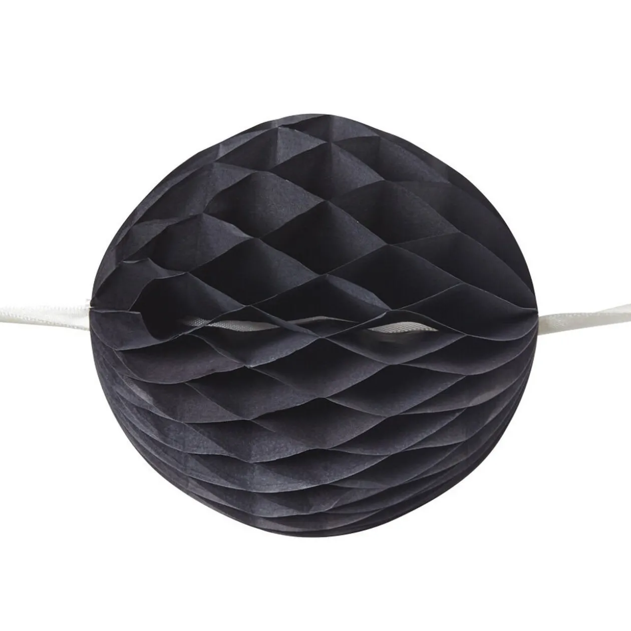 Guirlande de 15 boules en papier noires 5 m