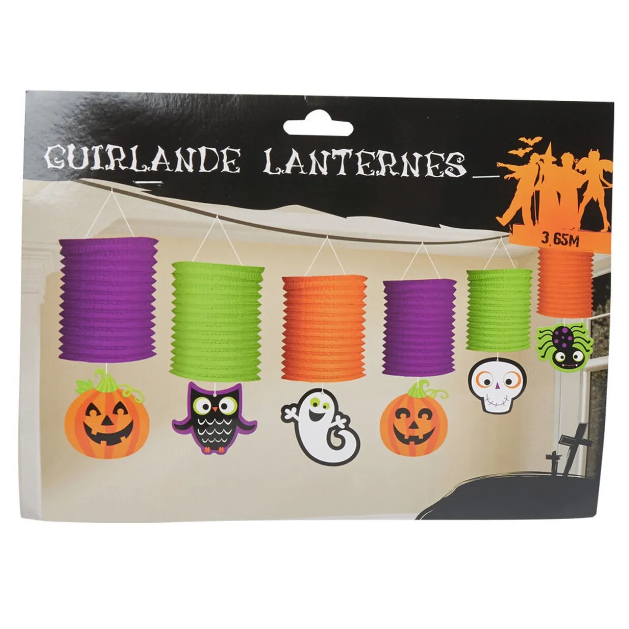 Guirlande de lanternes Halloween 3,65 m