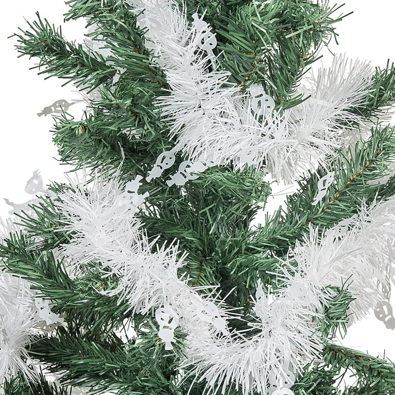 Guirlande de Noël à brins blanc scintillant L 3 m