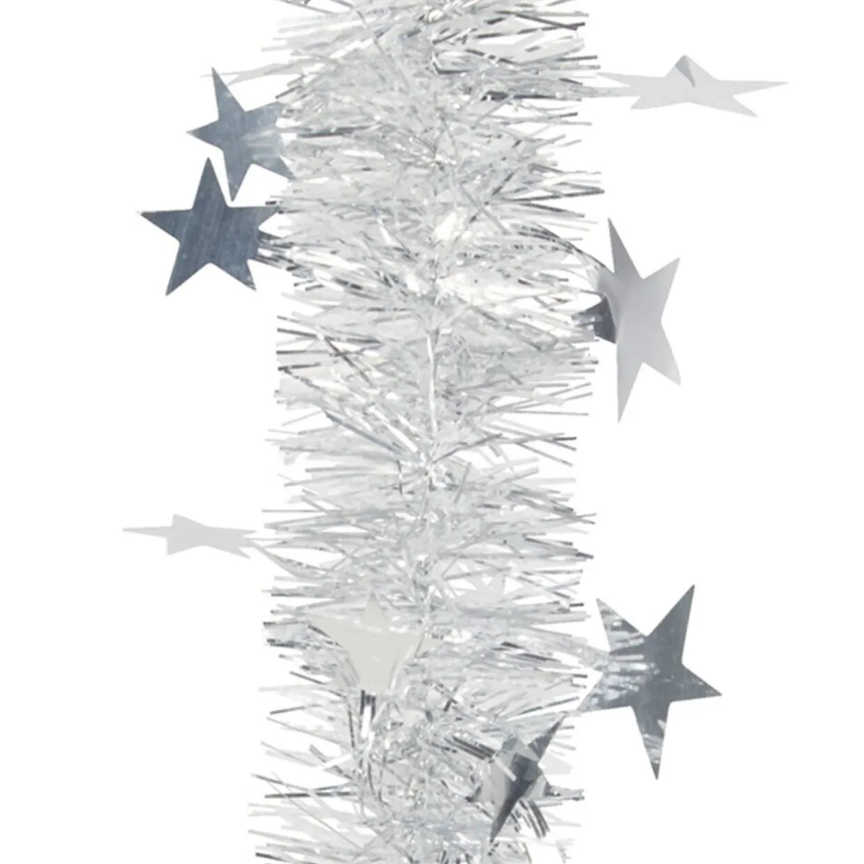 Guirlande de Noël argentée blanche 4 m