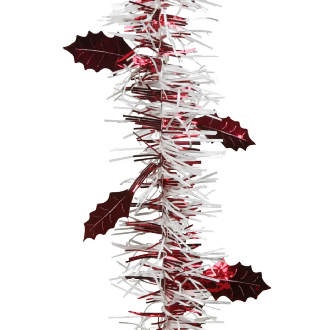 Guirlande de Noël blanche et rouge 2 m