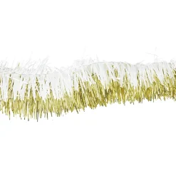 Guirlande de Noël blanche dorée 1,8 m