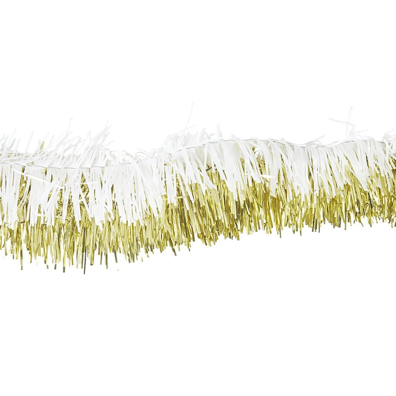 Guirlande de Noël blanche dorée 1,8 m