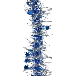 Guirlande de Noël bleue argentée 2 m