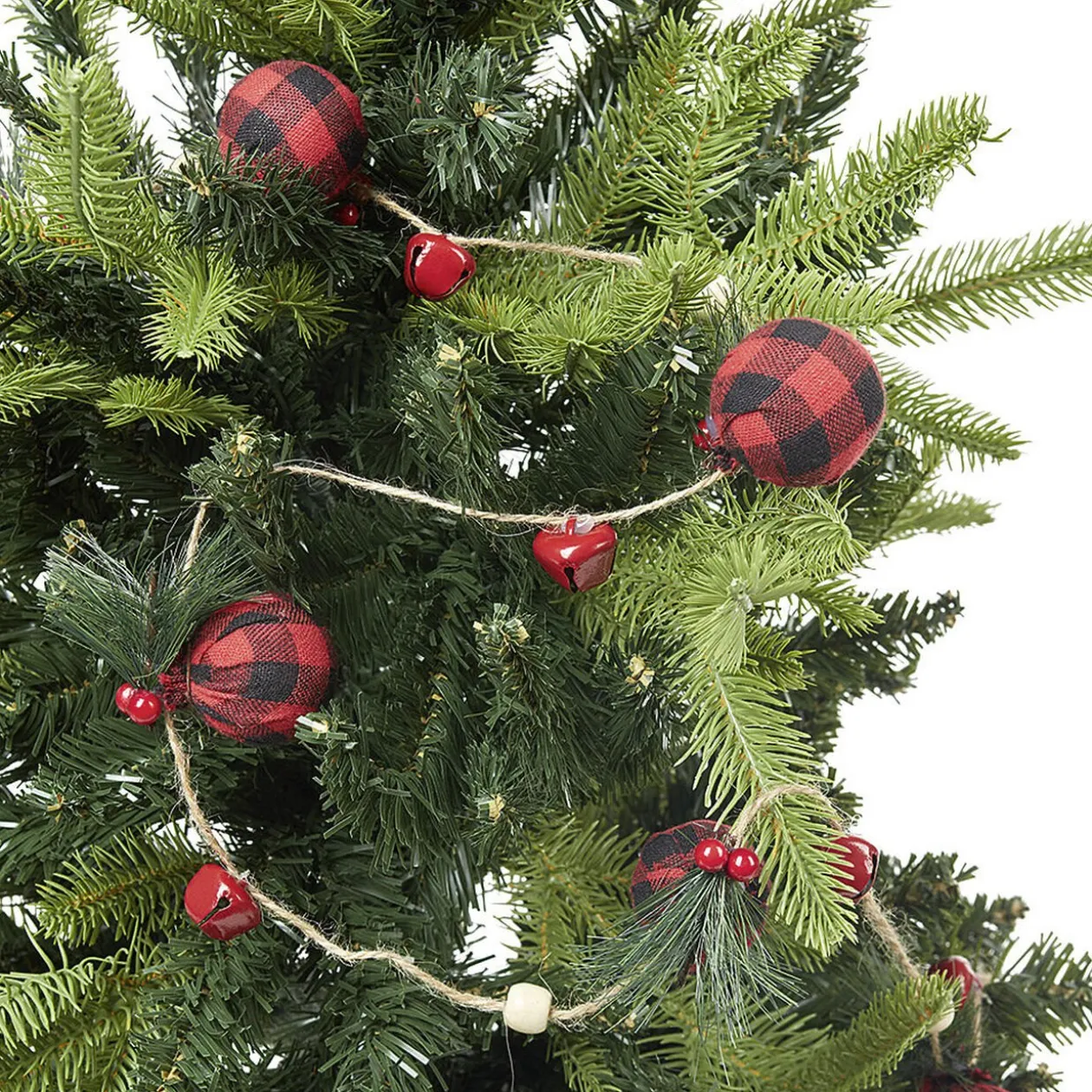 Guirlande de Noël boules rouges 1,80 m