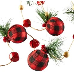 Guirlande de Noël boules rouges 1,80 m