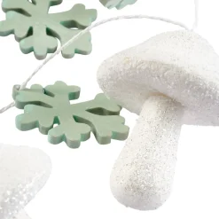 Guirlande de Noël champignons et flocons 1,80 m