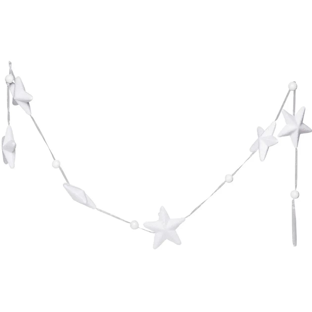 Guirlande de Noël forme en polystyrène blanc 1,8 m