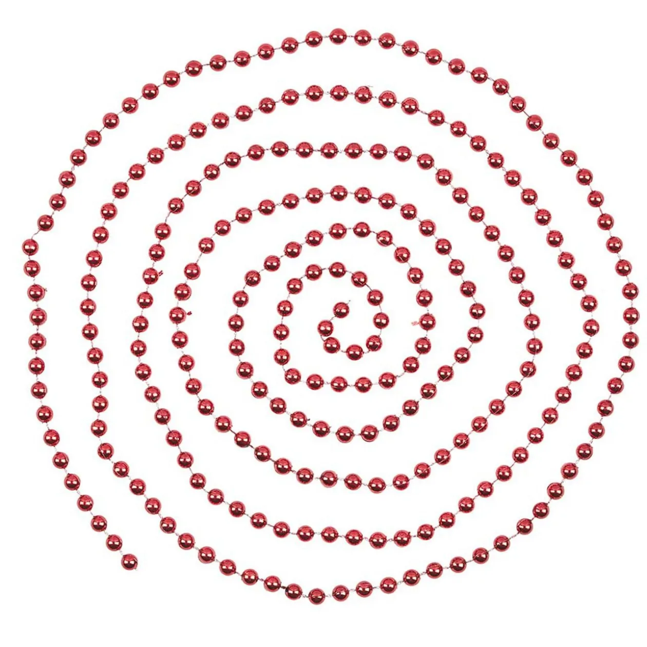 Guirlande de Noël perle rouge 2,7 m