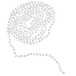 Guirlande de Noël perles blanches 2,7 m