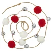 Guirlande de Noël pompons et clochettes