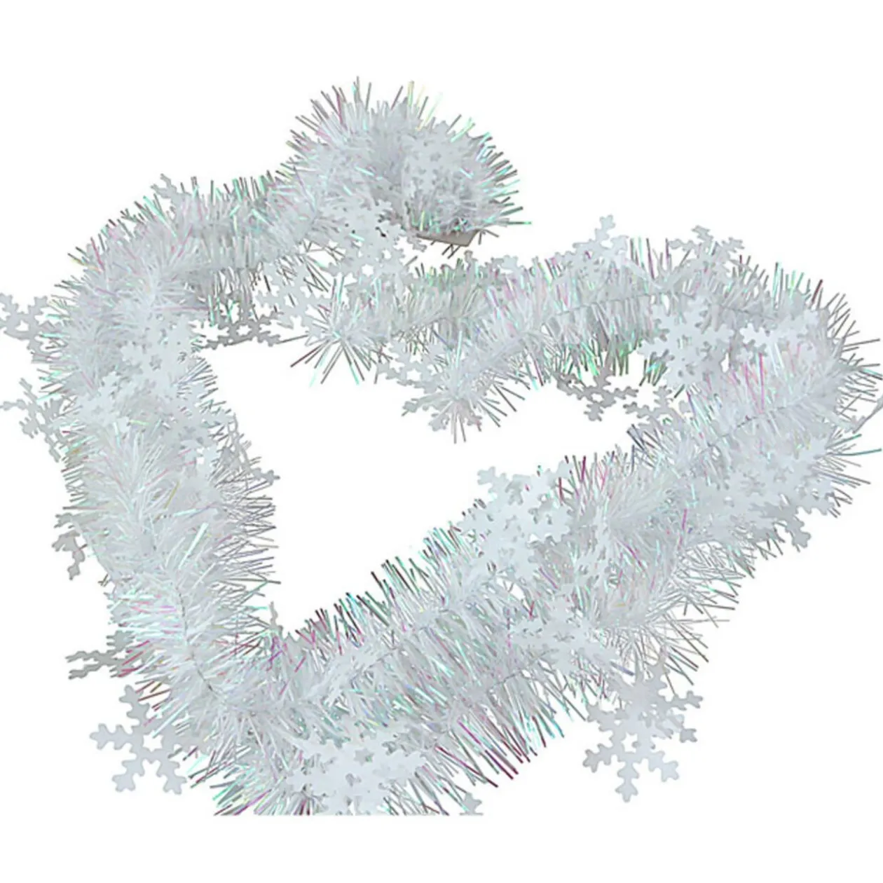 Guirlande de Noël rose argentée 2 m