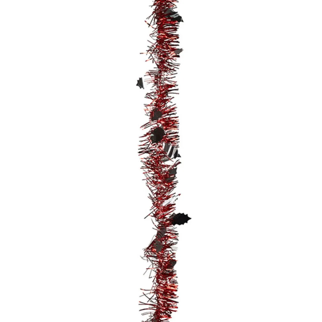 Guirlande de Noël rouge argentée 2 m