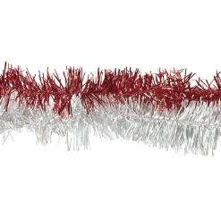 Guirlande de Noël rouge argentée 1,8 m