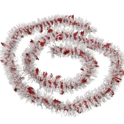 Guirlande de Noël rouge et blanche 2 m