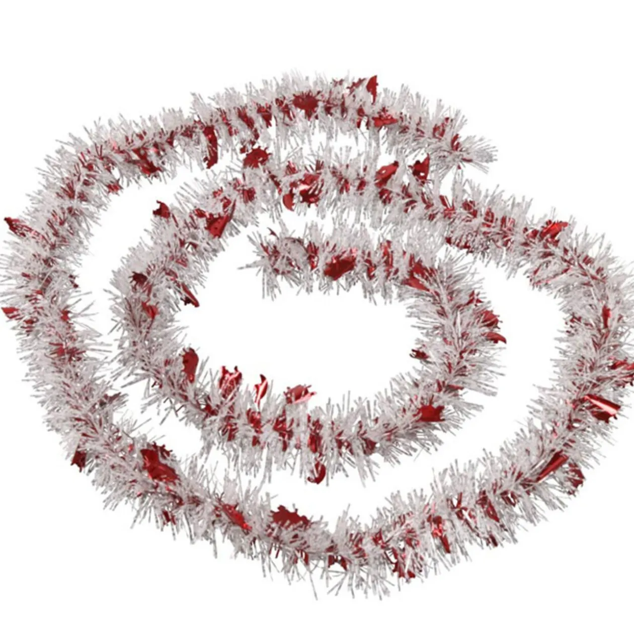 Guirlande de Noël rouge et blanche 2 m