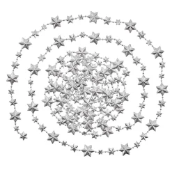 Guirlande de Noël étoile argentée 4,5 m