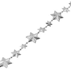Guirlande de Noël étoile argentée 4,5 m